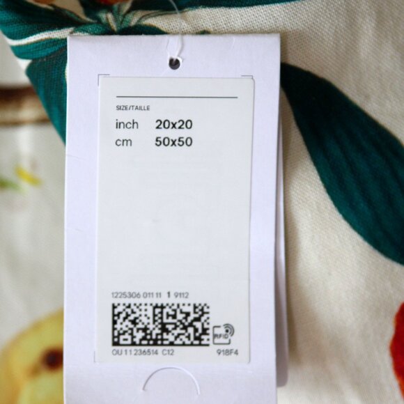 H&M Home PATTERNED‎ CUSHION Cover 20x20/50x50cm Zip Woven Floral - Picture 3 of 9